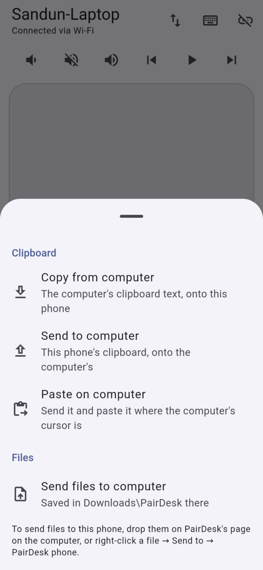 Clipboard and files